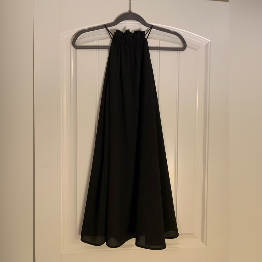 Black mini dress halter top